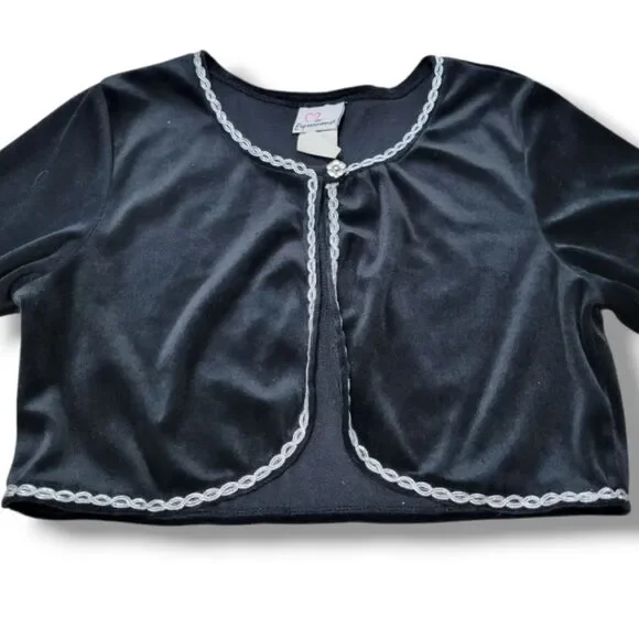 Y2K Vintage Top Size 12 Vintage Expressions Long Sleeve Shirt Crop Top Y2K Vibes - Picture 3 of 7